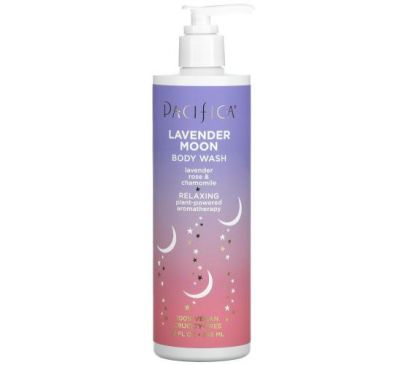 Pacifica, Lavender Moon, Body Wash, Lavender Rose & Chamomile, 12 fl oz (355 ml)