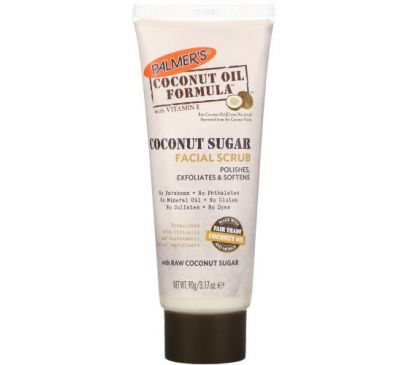 Palmer's, Coconut Oil Formula, Coconut Sugar Facial Scrub, 3.17 oz (90 g)