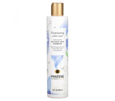 Pantene, Illuminating Color Care, Sulfate Free Shampoo with Biotin, 9.6 fl oz (285 ml)