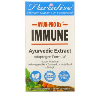 Paradise Herbs, AYUR-Pro Rx, иммунитет, 60 вегетарианских капсул