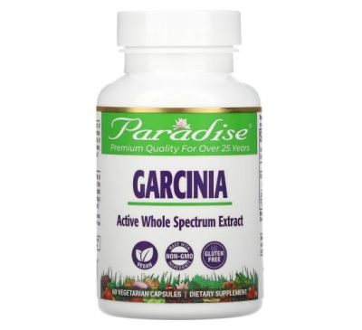 Paradise Herbs, Garcinia, 60 Vegetarian Capsules