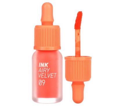 Peripera, Ink Airy Velvet Lip Tint, 09 100 Point Coral, 0.14 oz (4 g)