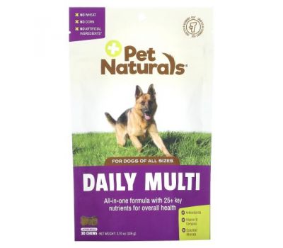 Pet Naturals of Vermont, Daily Multi, For Dogs, 30 Chews, 3.70 oz (105 g)
