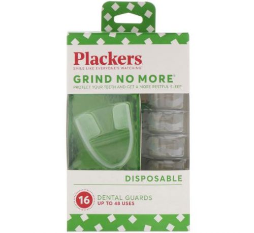 Plackers, Grind No More, Disposable, Dental Guards, 16 Count