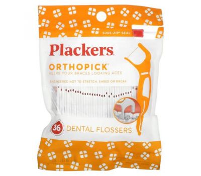 Plackers, Orthopick, Dental Flossers, 36 Count