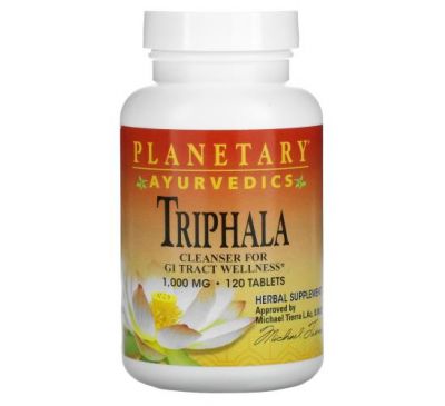 Planetary Herbals, Ayurvedics, трифала, 1000 мг, 120 таблеток