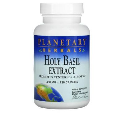 Planetary Herbals, Экстракт базилика священного, 450 мг, 120 капсул