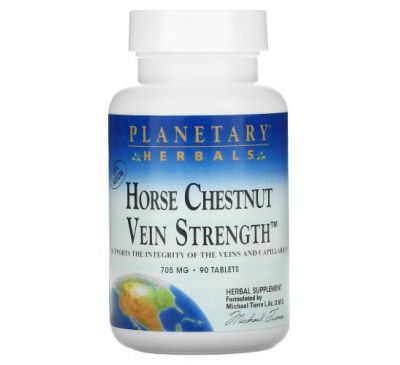 Planetary Herbals, Horse Chestnut Vein Strength, 705 mg, 90 Tablets