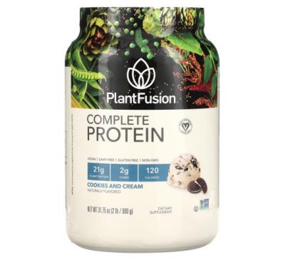 PlantFusion, Complete Plant Protein, Cookies and Cream, 2 lb (900 g)