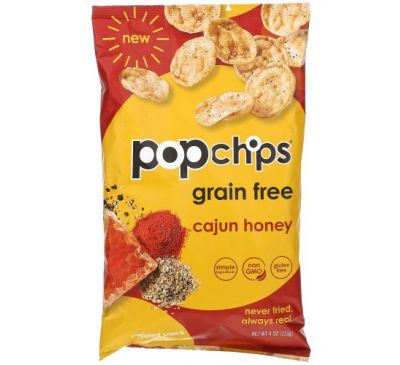 Popchips, Potato Chips, Cajun Honey, 4 oz (113 g)