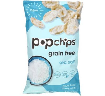 Popchips, Potato Chips, Sea Salt, 4 oz (113 g)