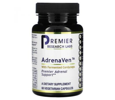 Premier Research Labs, AdrenaVen с ферментированным кордицепсом, 60 вегетарианских капсул