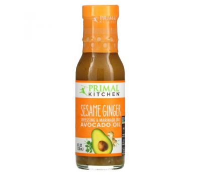 Primal Kitchen, Sesame Ginger Vinaigrette & Marinade Made with Avocado Oil, 8 fl oz (236 ml)