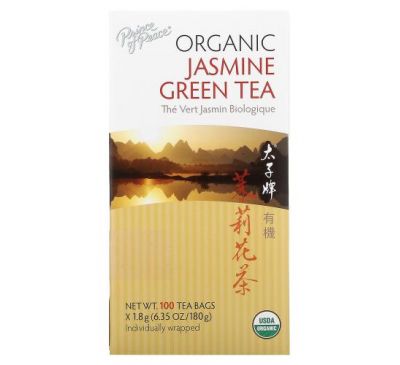 Prince of Peace, Organic, Jasmine Green Tea, 100 Tea Bags, 1.8 g Each