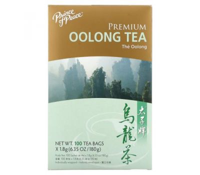 Prince of Peace, Premium Oolong Tea, 100 Individually Wrapped Tea Bags, (1.8 g) Each