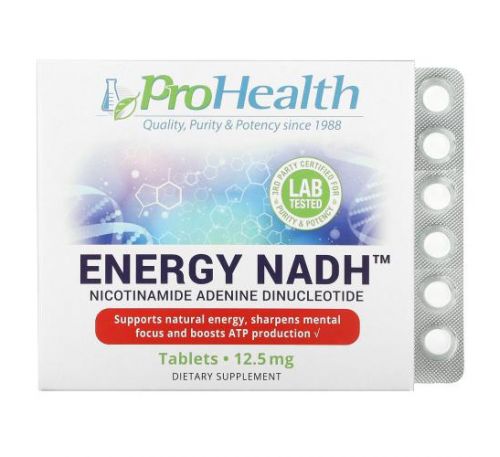 ProHealth Longevity, Energy NADH, 12.5 mg, 90 Tablets
