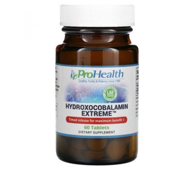 ProHealth Longevity, Hydroxocobalamin Extreme, 60 Tablets