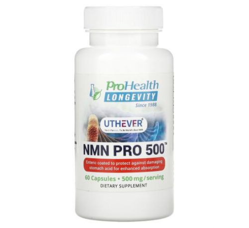 ProHealth Longevity, NMN Pro 500, 250 mg, 60 Capsules
