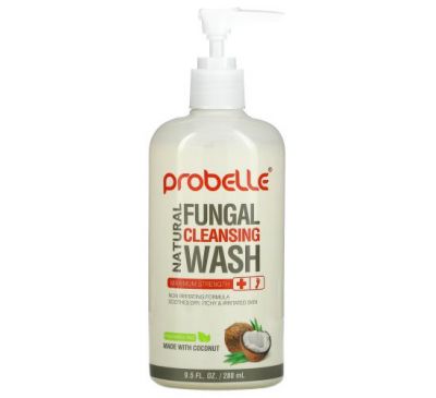 Probelle, Natural Fungal Cleansing Wash, Maximum Strength, Fragrance-Free, 9.5 fl oz (280 ml)