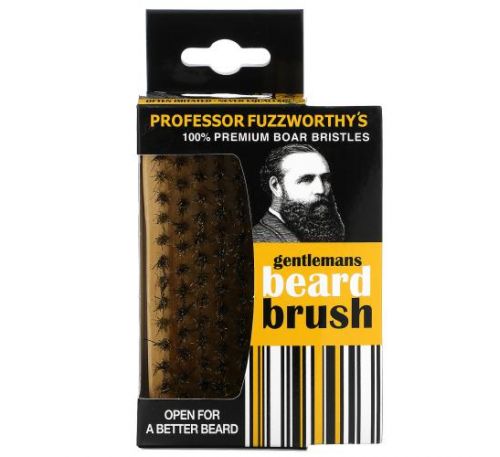 Professor Fuzzworthy's, Gentlemans Beard Brush, 100% Premium Boar Bristles, 1 Count