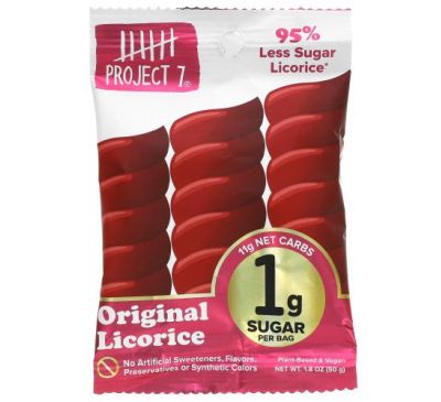 Project 7, Original Licorice, 1.8 oz (50 g)