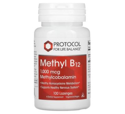 Protocol for Life Balance, Methyl B12, 1,000 mcg, 100 Lozenges