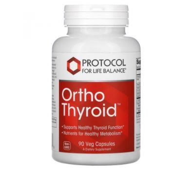 Protocol for Life Balance, Ortho Thyroid, 90 Veg Capsules