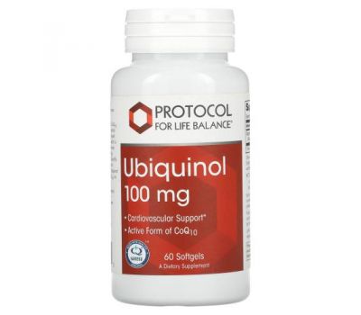 Protocol for Life Balance, Ubiquinol, 100 mg , 60 Softgels