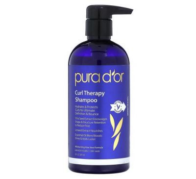 Pura D'or, Curl Therapy Shampoo, 16 fl oz (473 ml)