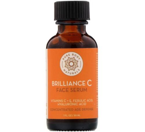 Pure Body Naturals, Brilliance C Face Serum, 1 fl oz (30 ml)