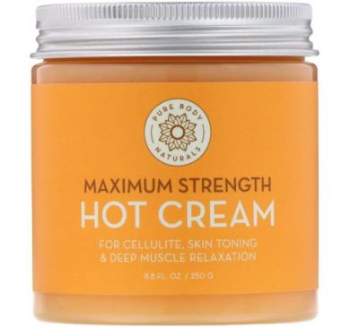 Pure Body Naturals, Maximum Strength Hot Cream, 8.8 fl oz (250 g)