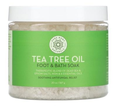 Pure Body Naturals, Масло чайного дерева для ног и ванн, 567 г (20 унций)