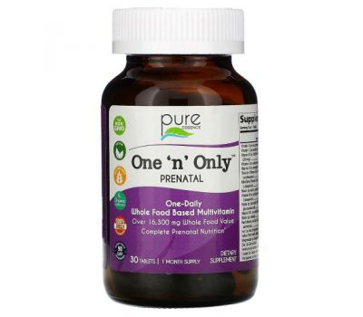 Pure Essence, One 'n' Only, витамины для беременных, 30 таблеток