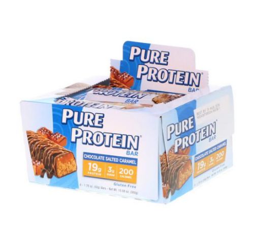 Pure Protein, Chocolate Salted Caramel Bar, 6 Bars, 1.76 oz (50 g) Each