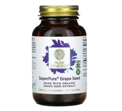 Pure Synergy, Super Pure Grape Seed, 60 Capsules