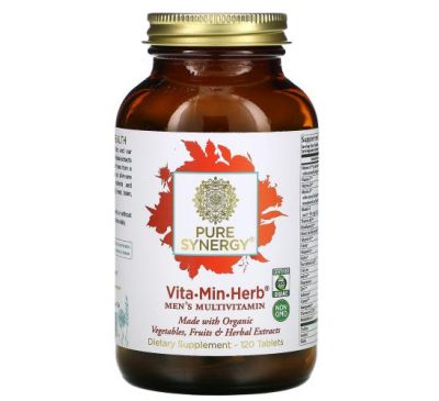 Pure Synergy, Vita·Min·Herb, Men's Multivitamin, 120 Tablets