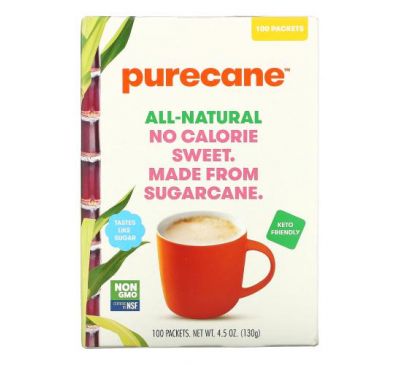 Purecane, No Calorie Sweet, 100 Packets, 1.3 g Each