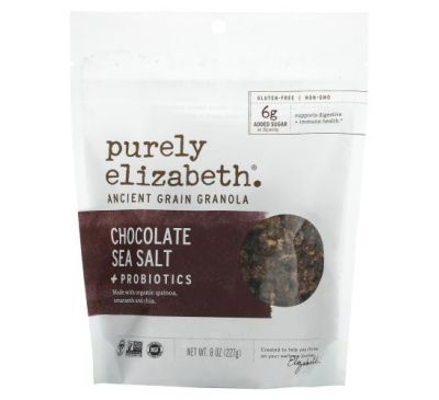 Purely Elizabeth, Ancient Grain Granola. Chocolate Sea Salt + Probiotics, 8 oz (227 g)