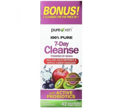 Purely Inspired, 100% Pure 7-Day Cleanse, 42 Easy-to-Swallow Veggie Capsules