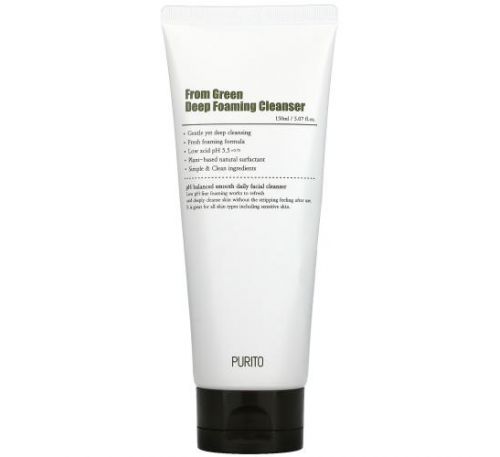Purito, From Green Deep Foaming Cleanser, 5.07 fl oz (150 ml)