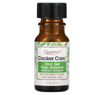 Quantum Health, Canker Care+, Oral Gel Pain Reliever, .33 fl oz (9.7 ml)