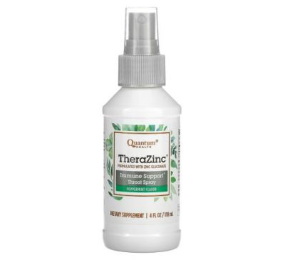 Quantum Health, TheraZinc Spray with Immune Boosting Nutrients, Peppermint Flavor, 4 fl oz (118 ml)