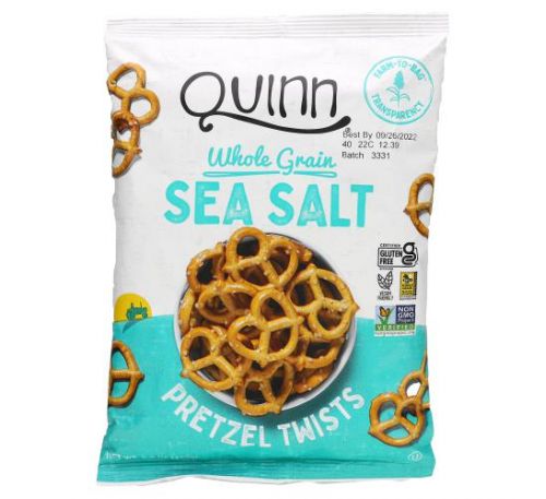 Quinn Popcorn, Pretzel Twist, Whole Grain Sea Salt, 5.6 oz (159 g)