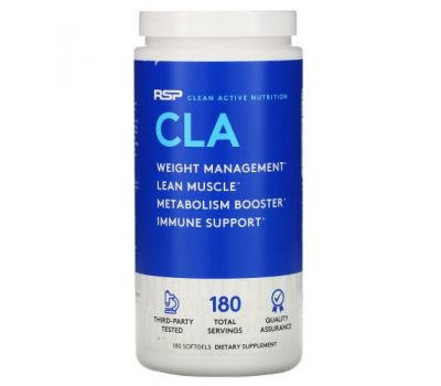 RSP Nutrition, CLA, коррекция веса, 180 мягких таблеток