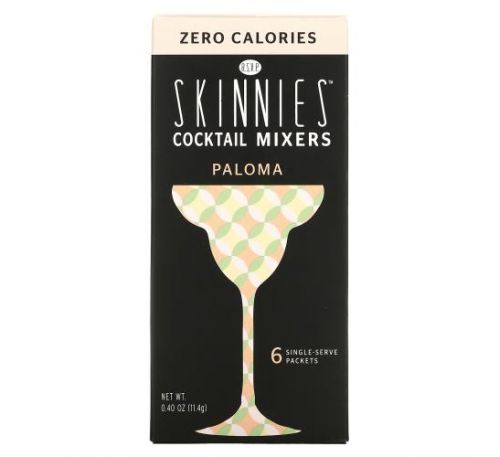 RSVP Skinnies, Cocktail Mixers, Paloma, 6 Single Serve Packets, 1.9 g Each