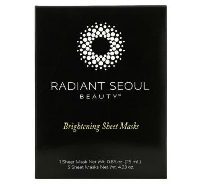 Radiant Seoul, тканинна маска для покращення кольору, 5 штук по 25 мл (0,85 унції)