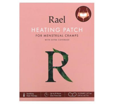 Rael, Heating Patch for Menstrual Cramps, 3 Count