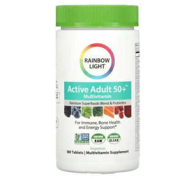 Rainbow Light, Active Adult 50+, 180 Tablets