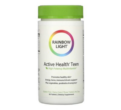 Rainbow Light, Active Health Teen, 90 таблеток