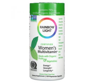 Rainbow Light, Certified Women's Multivitamin, 120 Vegetarian Capsules